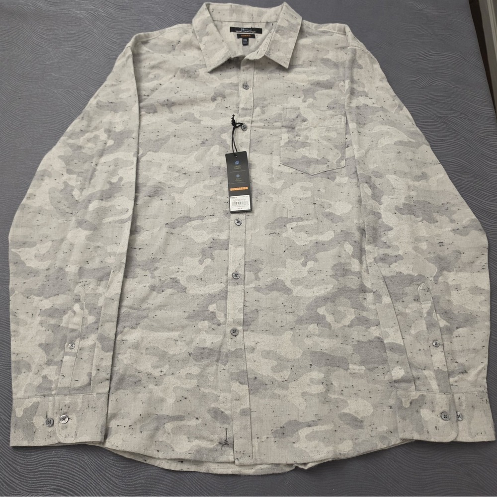 Marc Anthony Slim Fit Flannel Camouflage Button-Up Shirt, Men's XXL